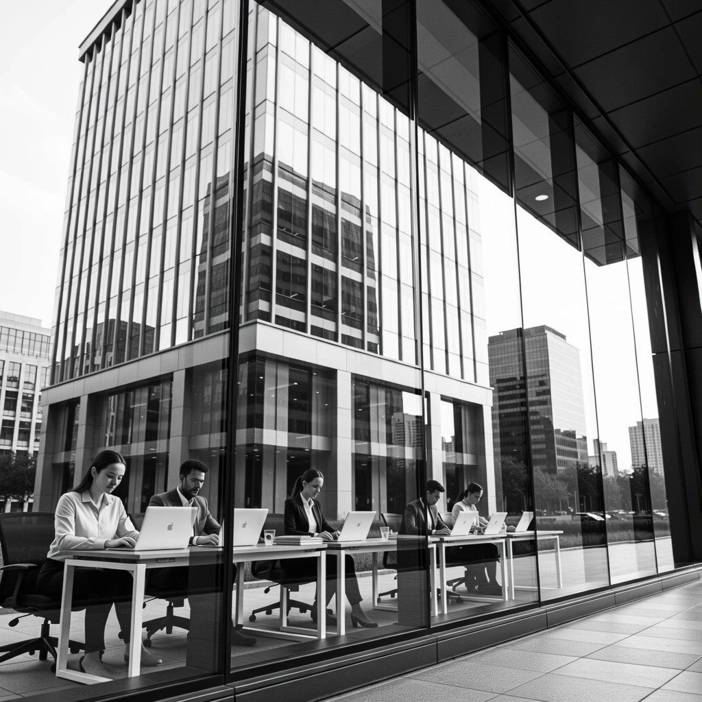 Architectural precision representing payroll structure